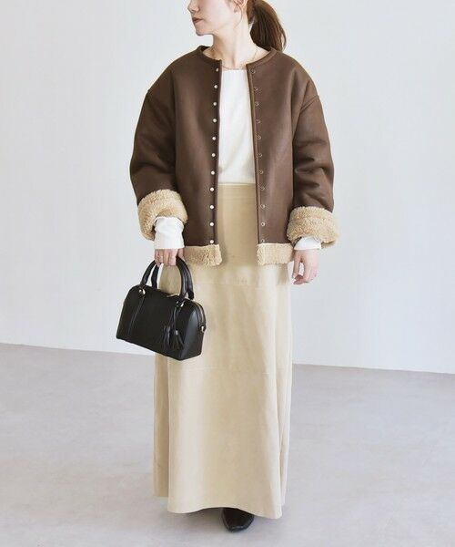 SHIPS / シップス その他アウター | quaranciel: ボア ボンディング ノーカラー スナップ ブルゾン | 詳細11