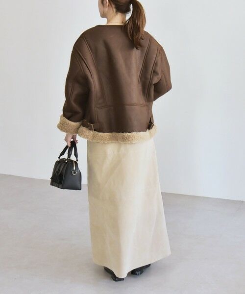 SHIPS / シップス その他アウター | quaranciel: ボア ボンディング ノーカラー スナップ ブルゾン | 詳細12