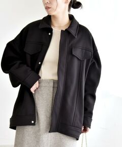 SHIPS / シップス ブルゾン | quaranciel:〈洗濯機可能〉ダンボール 裏起毛 コクーン オーバー シャツ ジャケット