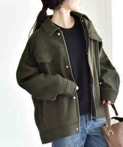 SHIPS / シップス ブルゾン | quaranciel:〈洗濯機可能〉ダンボール 裏起毛 コクーン オーバー シャツ ジャケット