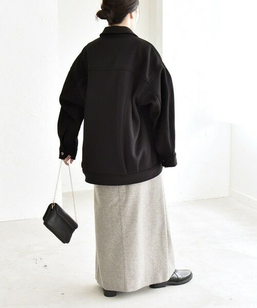 SHIPS / シップス ブルゾン | quaranciel:〈洗濯機可能〉ダンボール 裏起毛 コクーン オーバー シャツ ジャケット | 詳細2