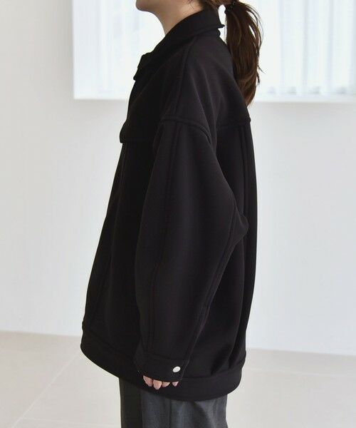 SHIPS / シップス ブルゾン | quaranciel:〈洗濯機可能〉ダンボール 裏起毛 コクーン オーバー シャツ ジャケット | 詳細18