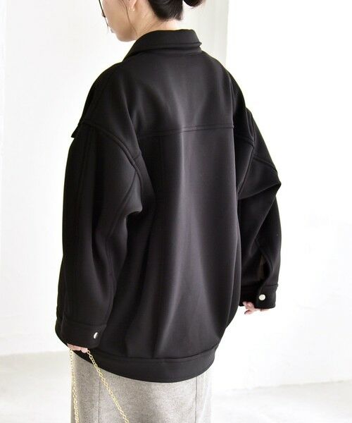 SHIPS / シップス ブルゾン | quaranciel:〈洗濯機可能〉ダンボール 裏起毛 コクーン オーバー シャツ ジャケット | 詳細4