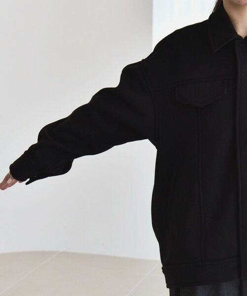 SHIPS / シップス ブルゾン | quaranciel:〈洗濯機可能〉ダンボール 裏起毛 コクーン オーバー シャツ ジャケット | 詳細20