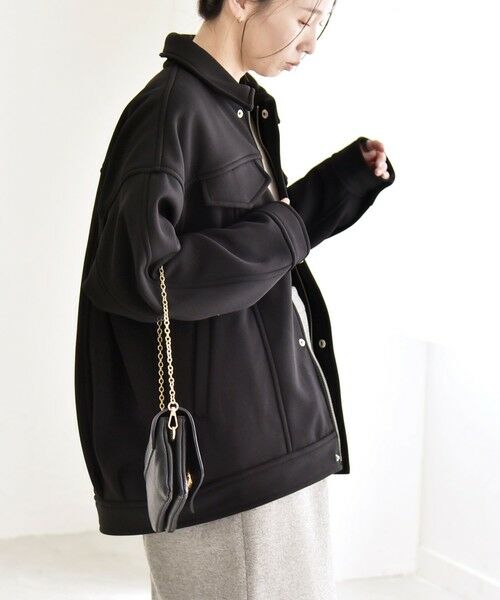 SHIPS / シップス ブルゾン | quaranciel:〈洗濯機可能〉ダンボール 裏起毛 コクーン オーバー シャツ ジャケット | 詳細5