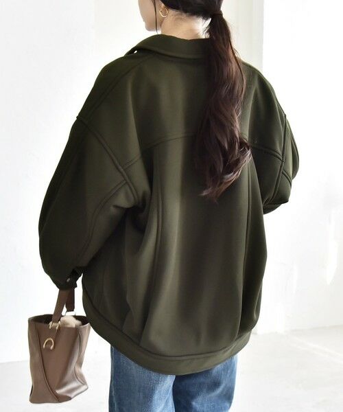 SHIPS / シップス ブルゾン | quaranciel:〈洗濯機可能〉ダンボール 裏起毛 コクーン オーバー シャツ ジャケット | 詳細27