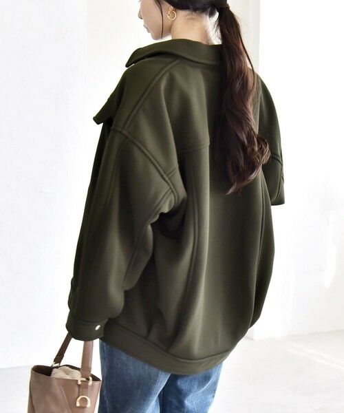 SHIPS / シップス ブルゾン | quaranciel:〈洗濯機可能〉ダンボール 裏起毛 コクーン オーバー シャツ ジャケット | 詳細29