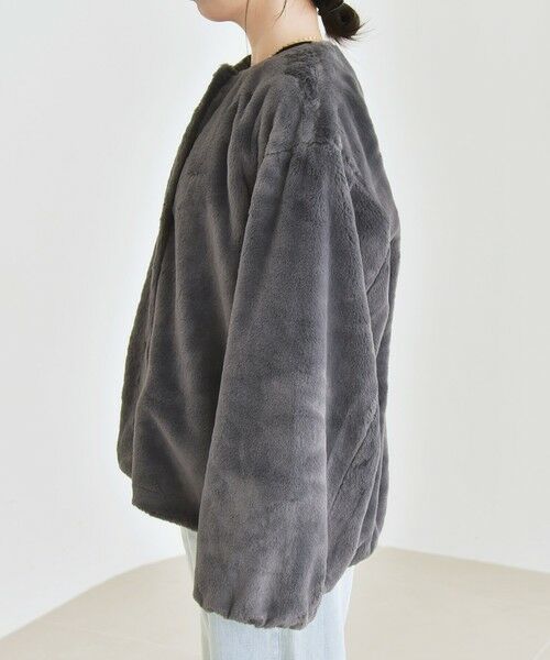 SHIPS / シップス その他アウター | quaranciel: フェイクファー ノーカラー ショート ジャケット | 詳細19