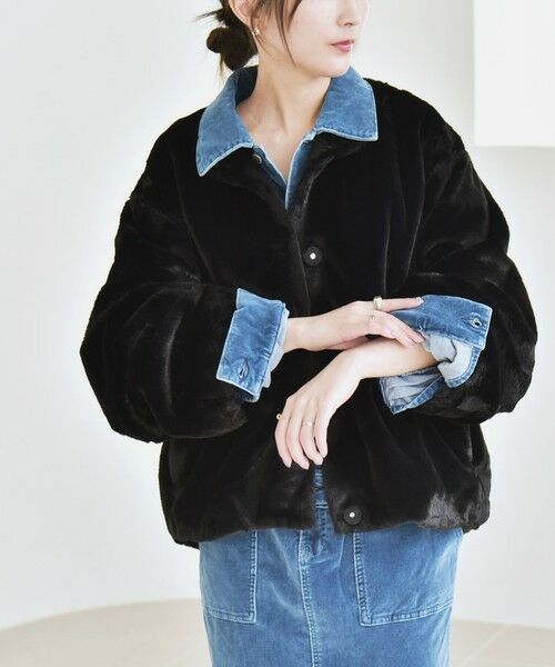 SHIPS / シップス その他アウター | quaranciel: フェイクファー ノーカラー ショート ジャケット | 詳細25