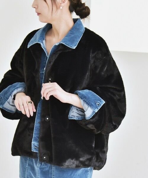 SHIPS / シップス その他アウター | quaranciel: フェイクファー ノーカラー ショート ジャケット | 詳細26