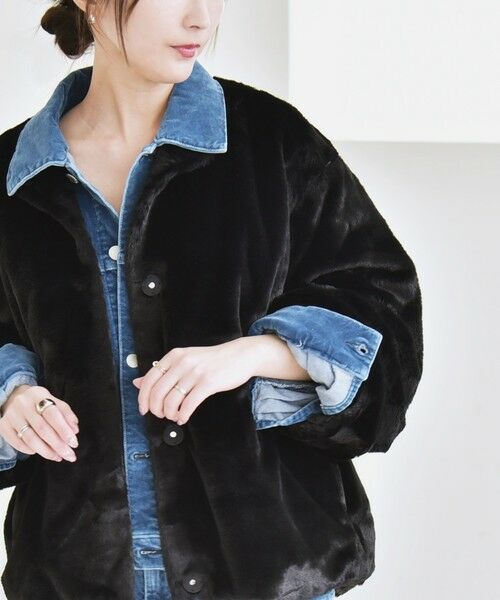 SHIPS / シップス その他アウター | quaranciel: フェイクファー ノーカラー ショート ジャケット | 詳細27