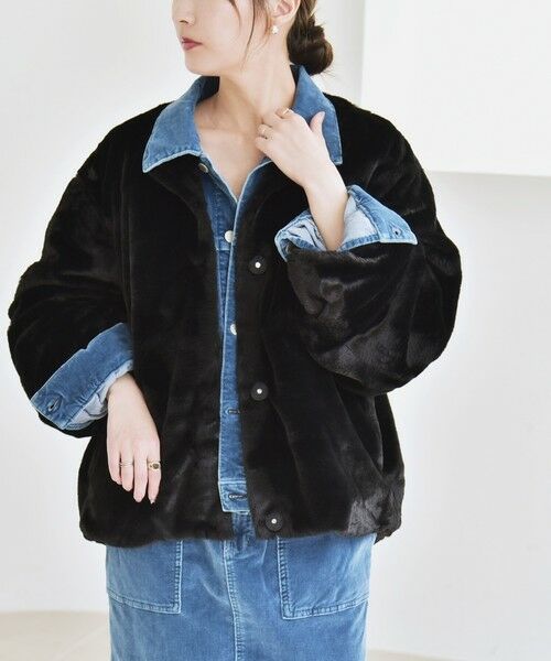 SHIPS / シップス その他アウター | quaranciel: フェイクファー ノーカラー ショート ジャケット | 詳細28