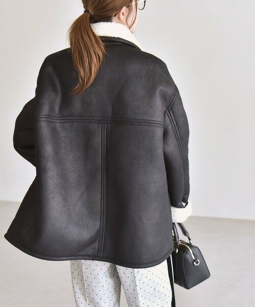 SHIPS / シップス その他アウター | quaranciel: ボア ボンディング ダブル ブレスト コート | 詳細7