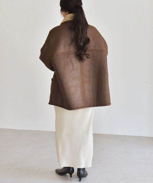 SHIPS / シップス その他アウター | quaranciel: ボア ボンディング ダブル ブレスト コート | 詳細12