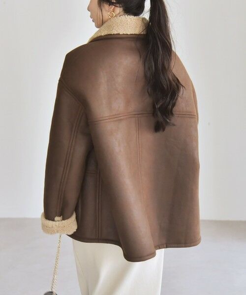 SHIPS / シップス その他アウター | quaranciel: ボア ボンディング ダブル ブレスト コート | 詳細17