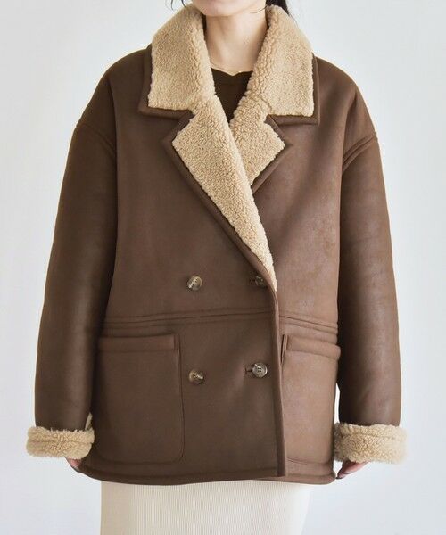 SHIPS / シップス その他アウター | quaranciel: ボア ボンディング ダブル ブレスト コート | 詳細26