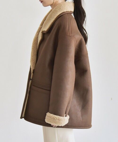 SHIPS / シップス その他アウター | quaranciel: ボア ボンディング ダブル ブレスト コート | 詳細27