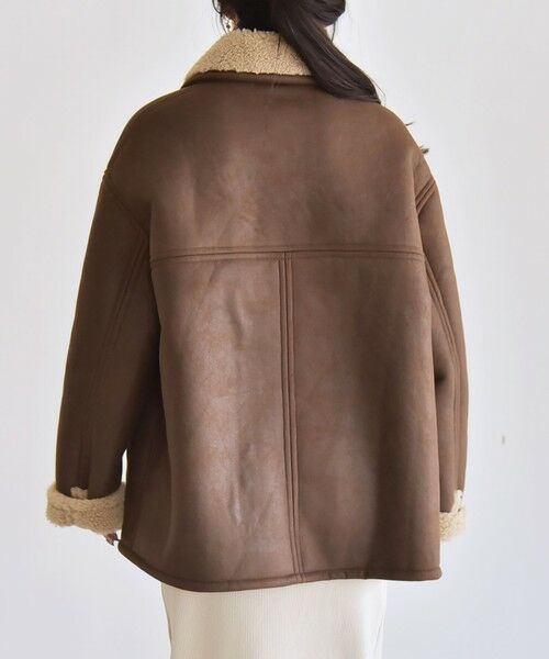 SHIPS / シップス その他アウター | quaranciel: ボア ボンディング ダブル ブレスト コート | 詳細28