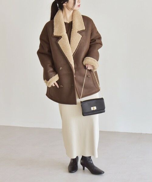 SHIPS / シップス その他アウター | quaranciel: ボア ボンディング ダブル ブレスト コート | 詳細11