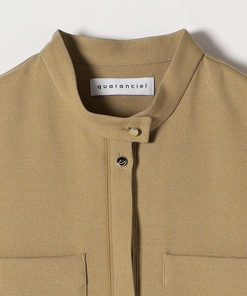 SHIPS / シップス ロング・マキシ丈ワンピース | quaranciel:〈洗濯機可能〉ダブルクロス スタンドカラー ポケット シャツ ワンピース | 詳細13