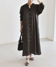 SHIPS / シップス ロング・マキシ丈ワンピース | quaranciel:〈手洗い可能〉モノグラム ドット ロング シャツ ワンピース