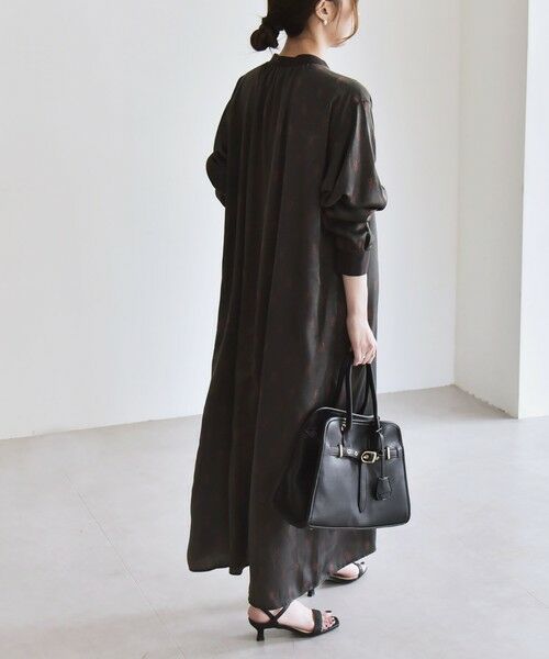 SHIPS / シップス ロング・マキシ丈ワンピース | quaranciel:〈手洗い可能〉モノグラム ドット ロング シャツ ワンピース | 詳細2