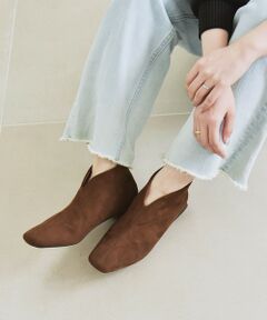 SHIPS / シップス ブーツ（ショート丈） | quaranciel: Vカット スクエアトゥ ショート ブーツ