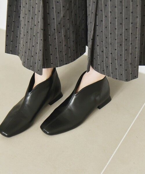 SHIPS / シップス ブーツ（ショート丈） | quaranciel: Vカット スクエアトゥ ショート ブーツ | 詳細3