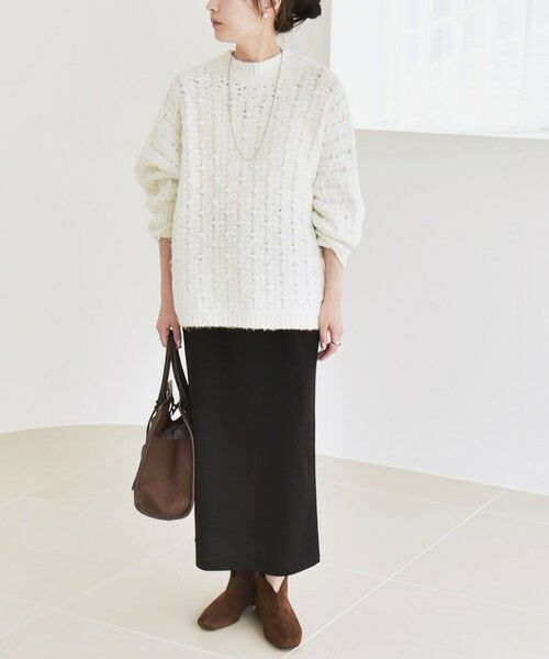 SHIPS / シップス ニット・セーター | quaranciel:〈手洗い可能〉透かし編み クルーネック ドルマン ルーズ ニット プルオーバー | 詳細1