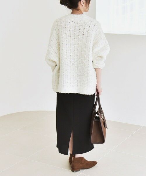 SHIPS / シップス ニット・セーター | quaranciel:〈手洗い可能〉透かし編み クルーネック ドルマン ルーズ ニット プルオーバー | 詳細2
