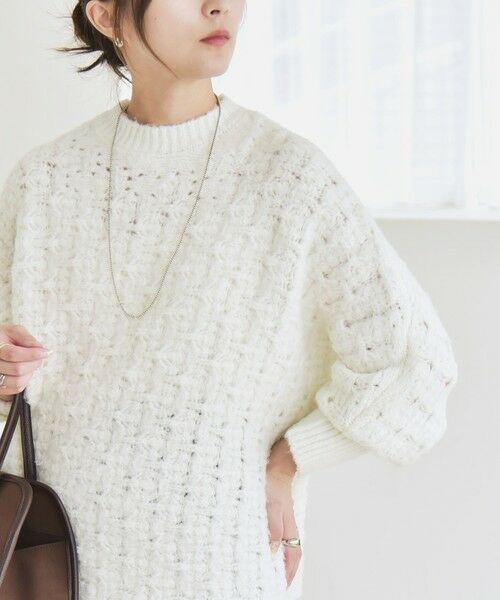 SHIPS / シップス ニット・セーター | quaranciel:〈手洗い可能〉透かし編み クルーネック ドルマン ルーズ ニット プルオーバー | 詳細6