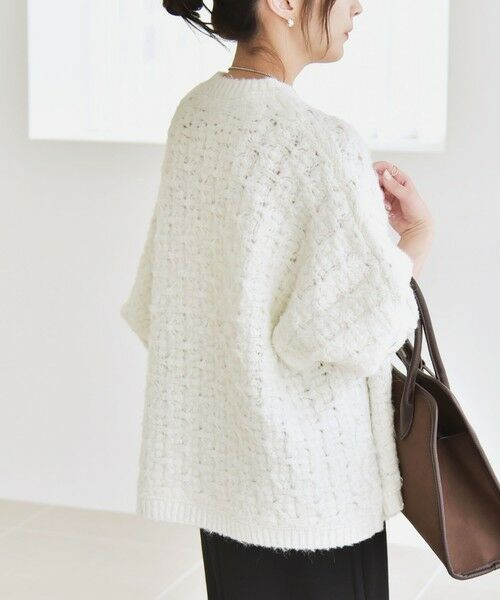 SHIPS / シップス ニット・セーター | quaranciel:〈手洗い可能〉透かし編み クルーネック ドルマン ルーズ ニット プルオーバー | 詳細7