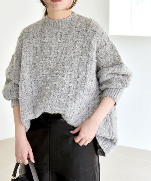 SHIPS / シップス ニット・セーター | quaranciel:〈手洗い可能〉透かし編み クルーネック ドルマン ルーズ ニット プルオーバー | 詳細12