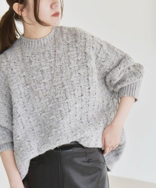 SHIPS / シップス ニット・セーター | quaranciel:〈手洗い可能〉透かし編み クルーネック ドルマン ルーズ ニット プルオーバー | 詳細14