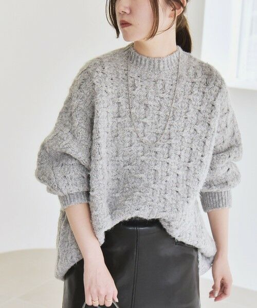 SHIPS / シップス ニット・セーター | quaranciel:〈手洗い可能〉透かし編み クルーネック ドルマン ルーズ ニット プルオーバー | 詳細17