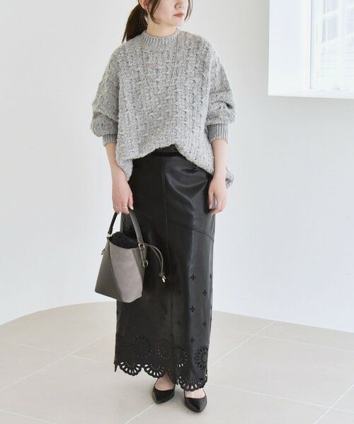 SHIPS / シップス ニット・セーター | quaranciel:〈手洗い可能〉透かし編み クルーネック ドルマン ルーズ ニット プルオーバー | 詳細10