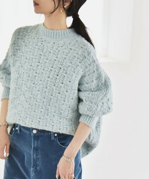 SHIPS / シップス ニット・セーター | quaranciel:〈手洗い可能〉透かし編み クルーネック ドルマン ルーズ ニット プルオーバー | 詳細27