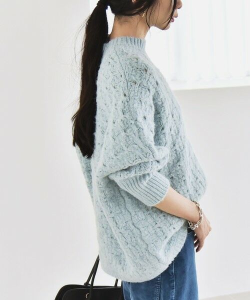 SHIPS / シップス ニット・セーター | quaranciel:〈手洗い可能〉透かし編み クルーネック ドルマン ルーズ ニット プルオーバー | 詳細28