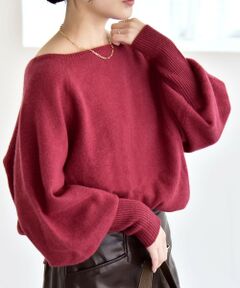 SHIPS / シップス ニット・セーター | quaranciel:〈手洗い可能〉AQUA カシミヤ ミックス ボートネック ロングリブ パフ ニット