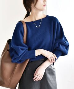 SHIPS / シップス ニット・セーター | quaranciel:〈手洗い可能〉AQUA カシミヤ ミックス ボートネック ロングリブ パフ ニット