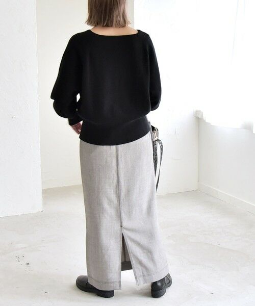 SHIPS / シップス ニット・セーター | quaranciel:〈手洗い可能〉AQUA カシミヤ ミックス ボートネック ロングリブ パフ ニット | 詳細2