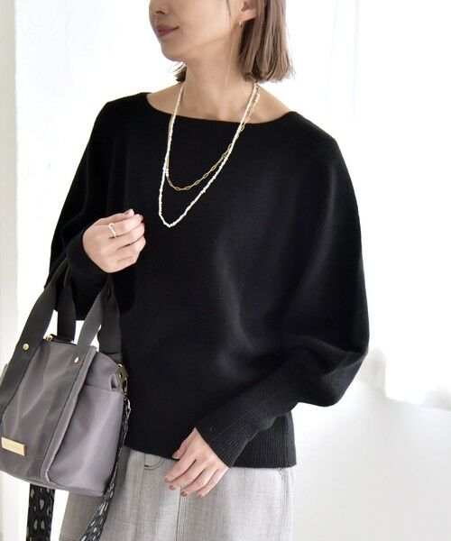 SHIPS / シップス ニット・セーター | quaranciel:〈手洗い可能〉AQUA カシミヤ ミックス ボートネック ロングリブ パフ ニット | 詳細3