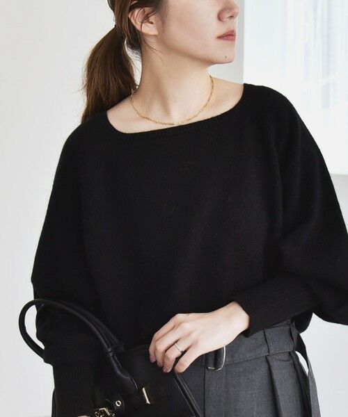 SHIPS / シップス ニット・セーター | quaranciel:〈手洗い可能〉AQUA カシミヤ ミックス ボートネック ロングリブ パフ ニット | 詳細7