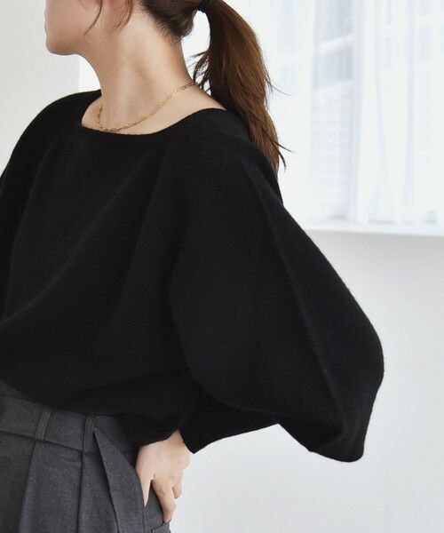 SHIPS / シップス ニット・セーター | quaranciel:〈手洗い可能〉AQUA カシミヤ ミックス ボートネック ロングリブ パフ ニット | 詳細8