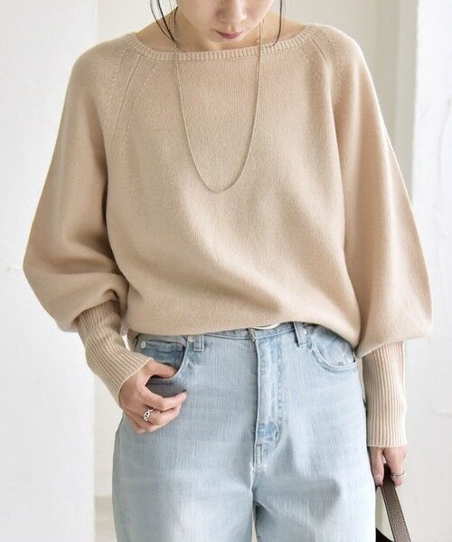 SHIPS / シップス ニット・セーター | quaranciel:〈手洗い可能〉AQUA カシミヤ ミックス ボートネック ロングリブ パフ ニット | 詳細14