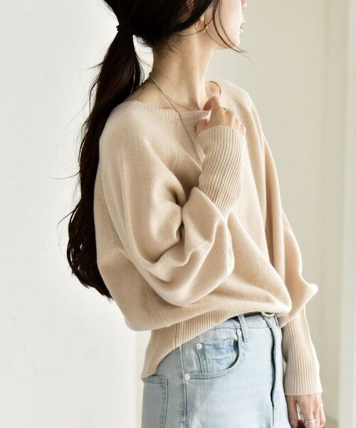 SHIPS / シップス ニット・セーター | quaranciel:〈手洗い可能〉AQUA カシミヤ ミックス ボートネック ロングリブ パフ ニット | 詳細17