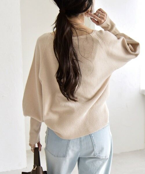 SHIPS / シップス ニット・セーター | quaranciel:〈手洗い可能〉AQUA カシミヤ ミックス ボートネック ロングリブ パフ ニット | 詳細18