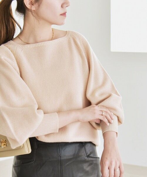 SHIPS / シップス ニット・セーター | quaranciel:〈手洗い可能〉AQUA カシミヤ ミックス ボートネック ロングリブ パフ ニット | 詳細23