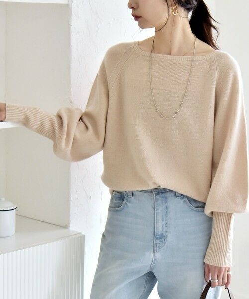 SHIPS / シップス ニット・セーター | quaranciel:〈手洗い可能〉AQUA カシミヤ ミックス ボートネック ロングリブ パフ ニット | 詳細11