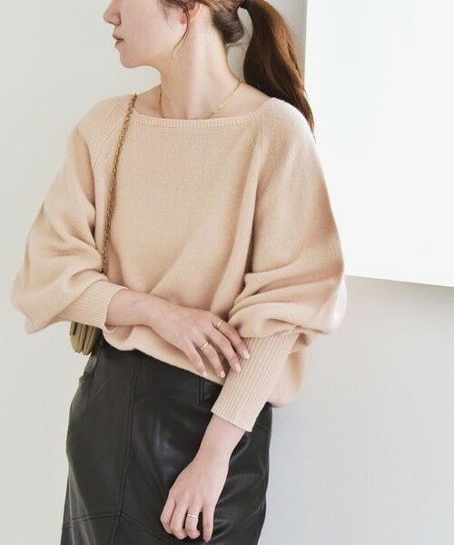 SHIPS for women/シップスウィメン 《予約》quaranciel:〈手洗い可能〉AQUA カシミヤ ミックス ラグラン パフスリーブ ニット ベージュ ONE SIZE SHIPS for women/シップスウィメン 《予約》quaranciel:〈手洗い可能〉AQUA カシミヤ ミックス ラグラン パフスリーブ ニット ベージュ ONE SIZE